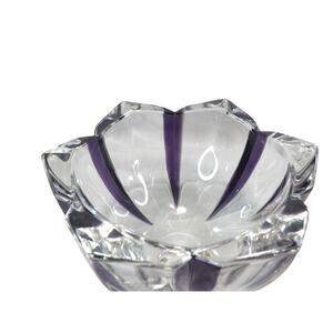 Lead Crystal Bowl Amethyst Bleikristall Dresden, West Germany